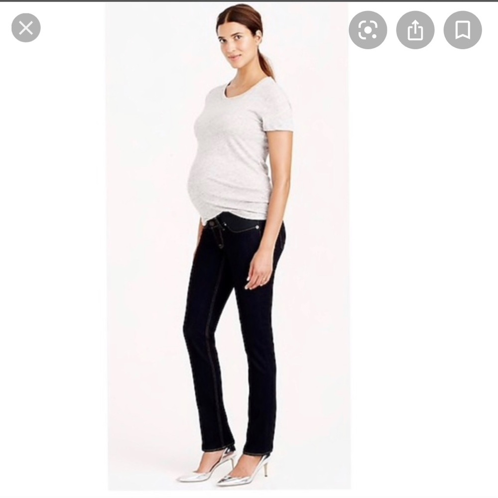 J. Crew Maternity Matchstick Jeans black wash